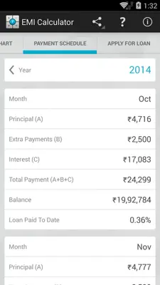 EMI Calculator android App screenshot 2